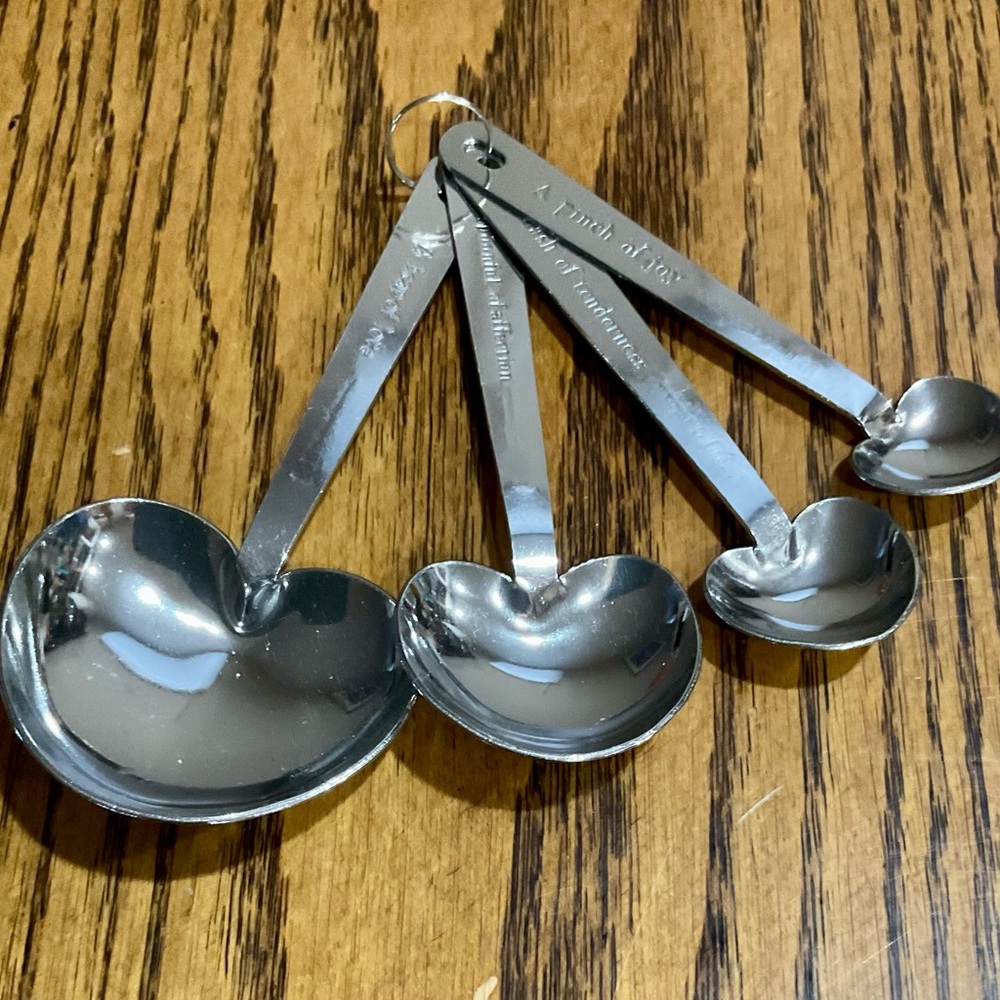 Silver Heart ♥️ Inscribed Measuring Spoon Set
